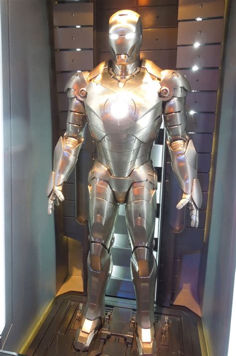 Hollywood Movie Costumes and Props: Iron Man 3 Mark II suit on display... Original film costumes ...