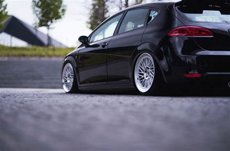 Hellaflush Black Seat Leon on Silver Machined JR Wheels — CARiD.com Gallery