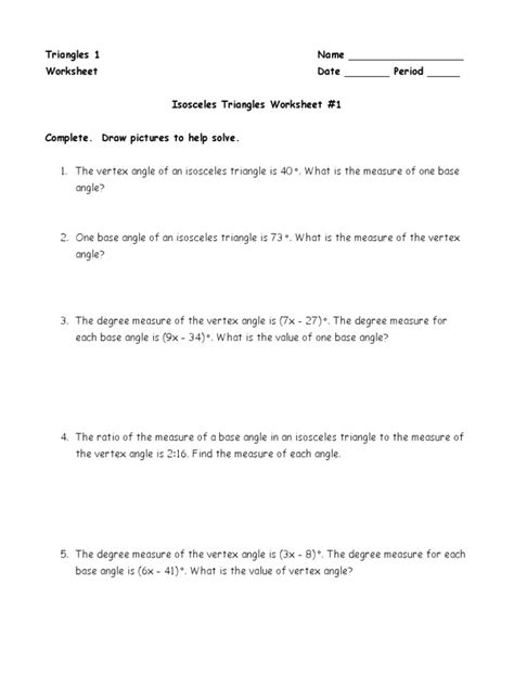 Identify the Triangles Worksheets - Worksheets Library