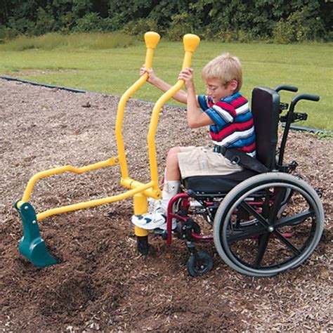 Wheelchair accessible digger | Playground equipment, Natural playground, Commercial playground ...