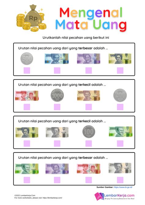 Mengenal Mata Uang (2) - LembarKerja.Com