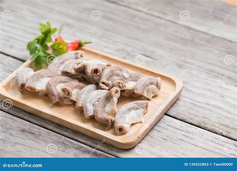 Part Of Pork Small Intestine Or Chitterlings Internal Organs Of Royalty-Free Stock Photo ...