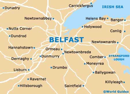 Belfast Maps and Orientation: Belfast, County Antrim, Ireland