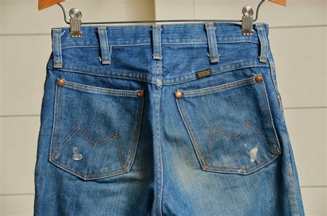 1960s Maverick Jeans Indigo Blue Denim High Waisted Blue Jeans - Etsy