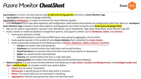 AZ 104 — Azure Monitor CheatSheet - YouTube