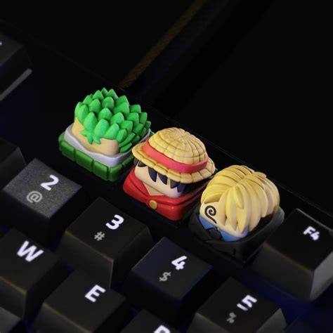 ECHOME Original Artisan Keycap Customization 3D Resin Keyboard Caps Japanese Pirate Anime Key ...