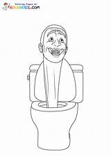 Skibidi Toilet Coloring Pages sketch template