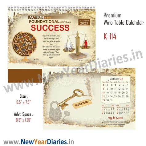 Motivational Corporate Table Calendar - Buy Diary Online