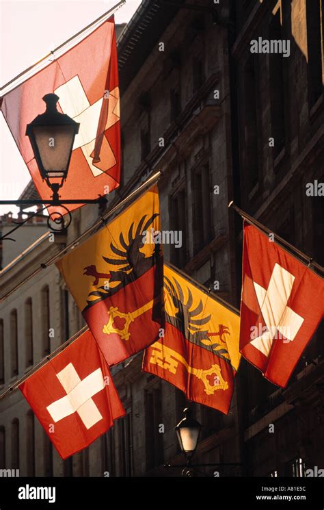 Flags, Geneva, Switzerland Stock Photo - Alamy