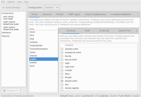 Documentation - Utilities - firewall-config | firewalld