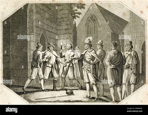 The arrest of Guy Fawkes by Sir Thomas Knyvet and others, following the foiled Gunpowder Plot, 5 ...