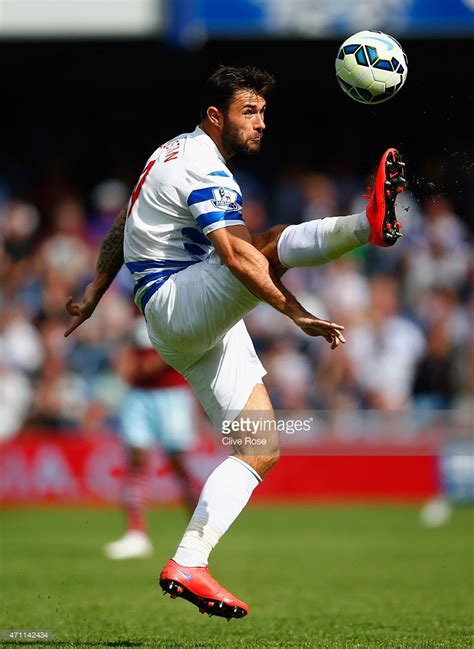 Charlie Austin of QPR in action during the Barclays Premier League ...