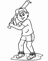 Coloring Pages  Boy Playing Cricket sketch template
