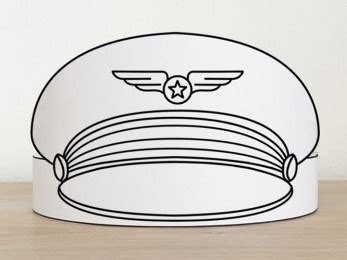 Pilot cap coloring paper crown - Kids crafts - Happy Paper Time