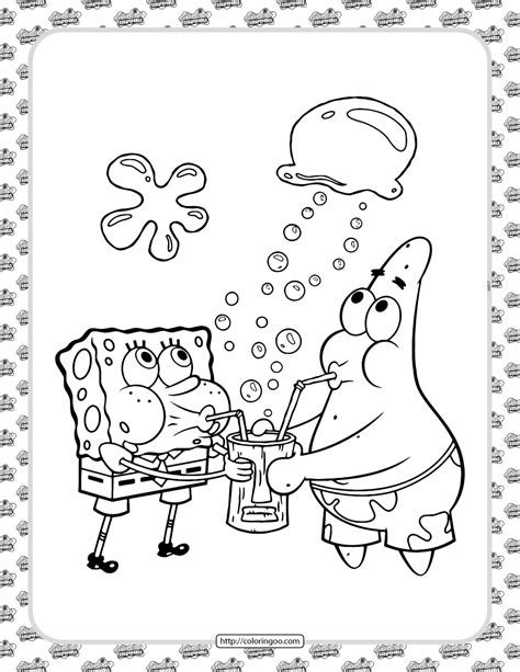 Patrick And Spongebob Coloring Pages Easter