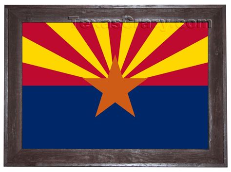 Arizona State Flag Framed 2 x 3 and 3 x 5 foot AZ Flag Wall Art