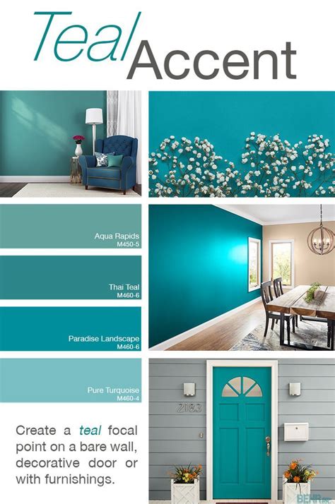 FAQ: Teal Accent Color Palette | Colorfully BEHR | Teal accent walls, Bedroom paint colors, Room ...