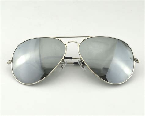 Ray Ban RB3026 Aviator Large Metal ⅡW3277 Silver Mirror Lens Sunglasses 62mm