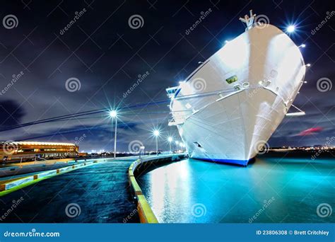 Cruise ship at night stock photo. Image of turquoise - 23806308