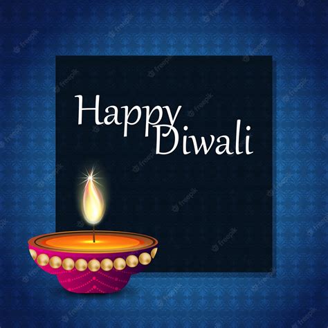 Free Vector | Diwali design blue background and typography vector