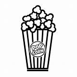 Movie Theater Popcorn Coloring Page sketch template