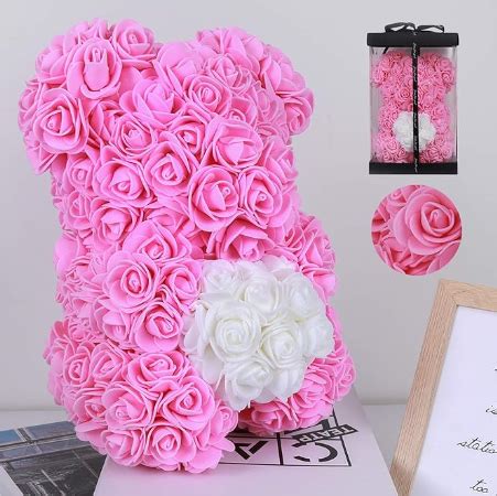 Unique Handmade Floral Multi Color Rose Bears with Heart for Mother's ...