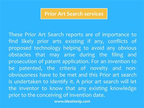 PPT - Prior Art Search services | Patent Prior Art Searches PowerPoint ...