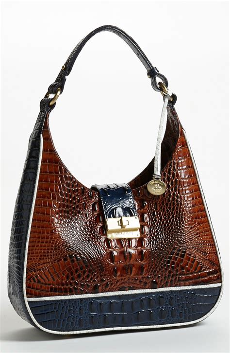 Brahmin Quinn Tricolor Shoulder Bag in Brown (sugar tri color) | Lyst