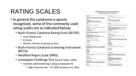 BUSH FRANCIS CATATONIA RATING SCALE PDF