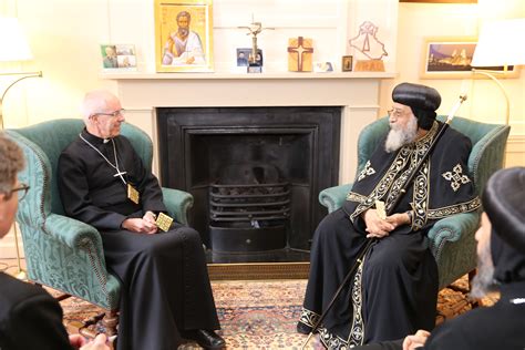 Archbishop of Canterbury welcomes HH Pope Tawadros II to Lambeth Palace | The Archbishop of ...