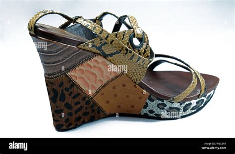 Fashion sandals with animal print Stock Photo - Alamy