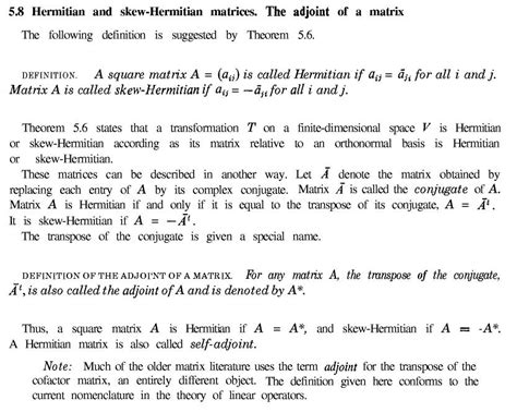 linear algebra - Adjoint of a Matrix Definition - Mathematics Stack Exchange