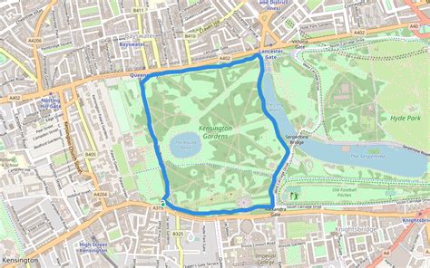 Kensington Gardens Walking And Running Trail - Campden, London, England | Pacer