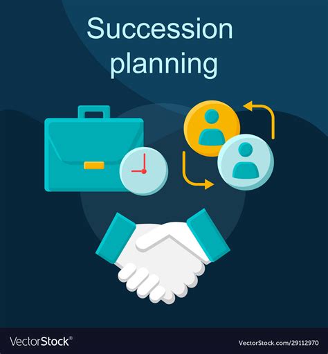 Succession planning flat concept icon Royalty Free Vector