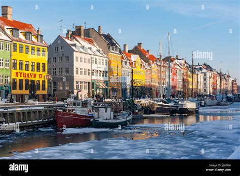 Nyhavn harbour in winter in Copenhagen, Denmark Stock Photo - Alamy