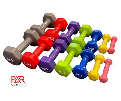 FXR Sports Vinyl Dumbbell Aerobic Fitness Weights Gym Dumbbells - 0.5KG - 6KG | eBay