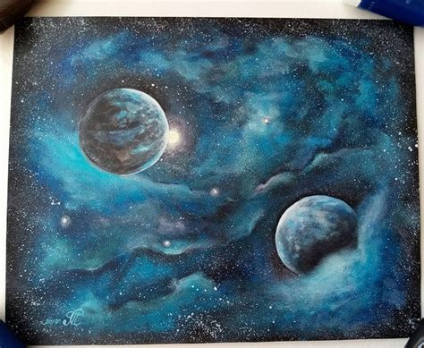 Space painting Galaxy painting original acrylic painting on | Etsy