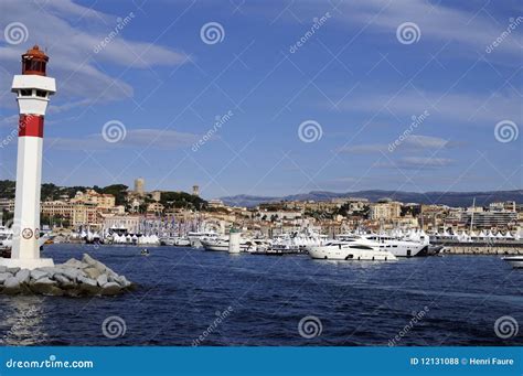 City and Harbor of Cannes. France Stock Photo - Image of beach, ship ...