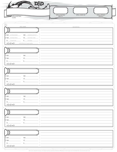 Dnd 5e Expanded Character Sheet