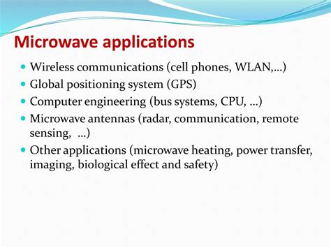 Microwaves Uses