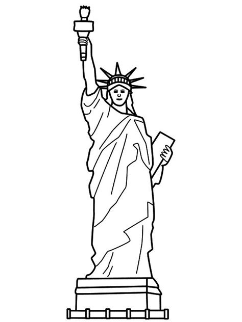 Coloriages De Monuments Coloriages Statue De La Libert A New York A ...