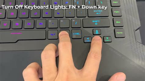 How to turn on off keyboard lights on asus rog strix scar laptop - YouTube