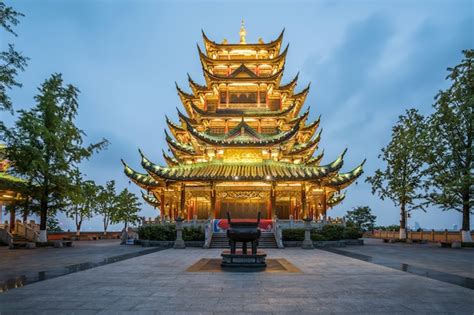 Premium Photo | Ancient architecture temple pagoda in the park, chongqing, china