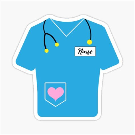 "Nurse Scrubs Sticker" Sticker for Sale by whitneyeddy02 | Redbubble