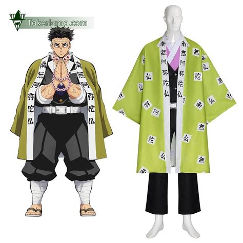 Takerlama Demon Slayer Kimetsu no Yaiba Gyomei Himejima Cosplay Costume ...