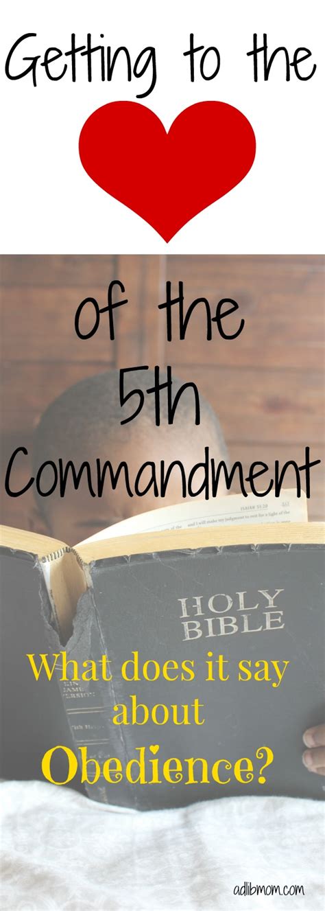 How to Teach Obedience With the Fifth Commandment - Ad Lib Mom