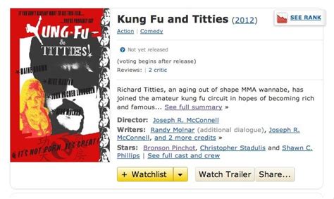 Kung Fu & Titties Starring Balky form perfect strangers... that is all ...