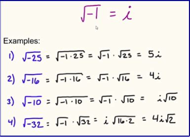 3) Imaginary and Complex Numbers