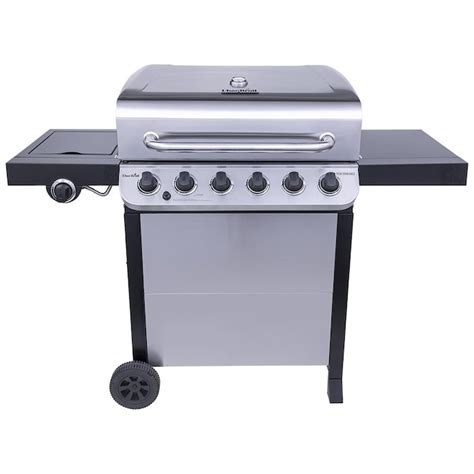 Char-Broil Performance Black and Stainless 6-Burner Liquid Propane Gas Grill with 1 Side Burner ...