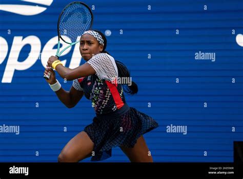 Coco Gauff (USA) competing at the 2022 US Open Stock Photo - Alamy